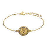 Armband aus Edelstahl, vergoldet, mit Teppichklopfer