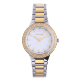 IVY N ROX stainless steel dameshorloge bicolor met zirkonia