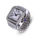 Regal ring horloge zilverkleurig met zirkonia