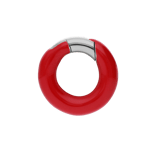 Stainless steel bedel sluiting rond rood emaille
