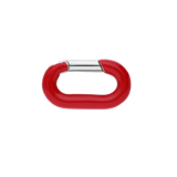Stahlanhänger-Verschluss oval rot Emaille