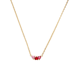 Stainless steel goldplated ketting met hanger hart met zirkonia voor dames