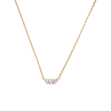 Stainless steel goldplated ketting met hanger hart met zirkonia voor dames