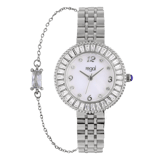 Regal damesset horloge en armband zilverkleurig