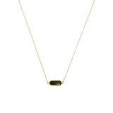 14 karaat geelgouden ketting met onyx