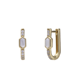 Zilveren goldplated oorringen met zirkonia voor dames