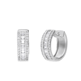 Ohrringe aus 925er Silber, Baguette, Zirkonia