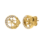 Guess stainless steel goldplated oorbellen 4 LOVE