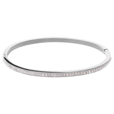 Stainless steel bangle small met kristal