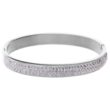Stainless steel bangle met kristal
