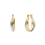 Stainless steel bicolor oorringen