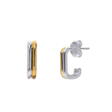 Zilveren goldplated oorknoppen voor dames