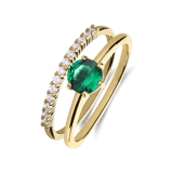 Silberner Ring mit Zirkonia-Beschichtung für Damen