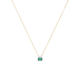 Silberne goldbeschichtete Halskette mit Anhänger für Damen mit Zirkonia
