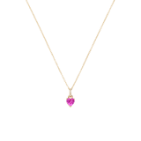 Silberne Kette mit Herzanhänger und Zirkonia für Damen
