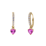 Silberne Herz-Ohrstecker mit Zirkonia für Damen