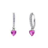 Silberne Herz-Ohrringe mit Zirkonia für Damen