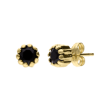 9 Karat Ohrring schwarzer Spinell