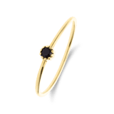 9-Karat-Ring mit schwarzem Spinell für Damen