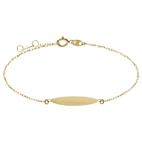 14 Karat Gelbgold Plattarmband für Damen