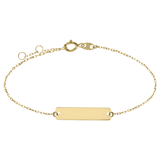 14 Karat Gelbgold Plattenarmband für Damen