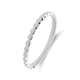 14 karaat witgouden ring bolletjes