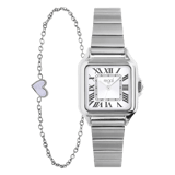 Regal stalen horloge met gratis armband