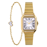 Regal goudkleurig horloge staal met gratis armband