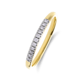 14 karaat geelgouden ring met lab grown diamant 0,090ct  voor dames