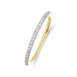 14 karaat geelgouden ring met lab grown diamant 0,155ct voor dames