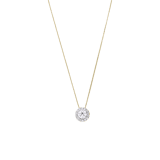 14 Karat Gelbgoldkette mit Anhänger und 15 im Labor gezüchteten Diamanten 0,50 ct für Damen