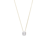 14 karaat geelgouden ketting met hanger met 17 labgrown diamanten 0.505ctvoor dames