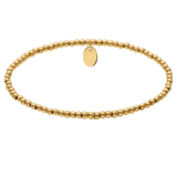 Stainless steel goldplated kralenarmband voor dames