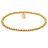 Stainless steel goldplated kralenarmband voor dames