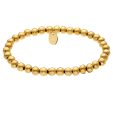 Stainless steel goldplated kralenarmband voor dames