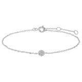 Zilveren armband bloem met zirkonia