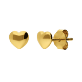 Silberne, goldbeschichtete Ohrstecker für Damen