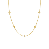 Silberne goldbeschichtete Halskette für Damen