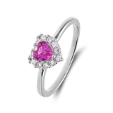 Zilveren kinder ring met zirkonia