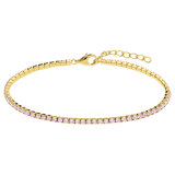 Zilveren goldplated tennisarmband voor dames