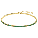 Zilveren goldplated tennisarmband voor dames