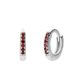 Silberne Ohrringe 10 mm mit Zirkonia