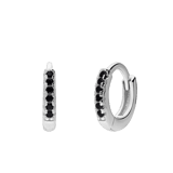 Silberne Ohrringe 10 mm mit Zirkonia