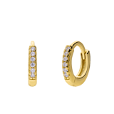 Zilveren goldplated oorringen met zirkonia