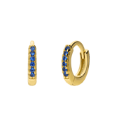 Silberne, goldbeschichtete Ohrringe 10 mm mit Zirkonia