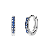 Silberne Creolen 12 mm mit Zirkonia