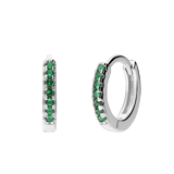 Silberne Ohrringe 12 mm mit Zirkonia