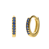 Silberne, goldbeschichtete Ohrringe 12 mm mit Zirkonia