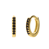 Silberne, goldplattierte Ohrringe 12 mm mit Zirkonia