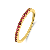 Silberner goldbeschichteter Ring mit Zirkonia für Damen